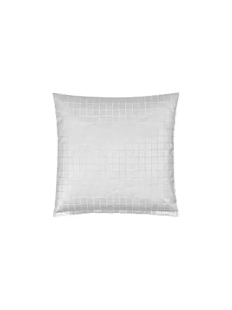 CHRISTIAN FISCHBACHER | Housse de coussin en satin 70x90cm TIMES SQUARE Gris argenté | 